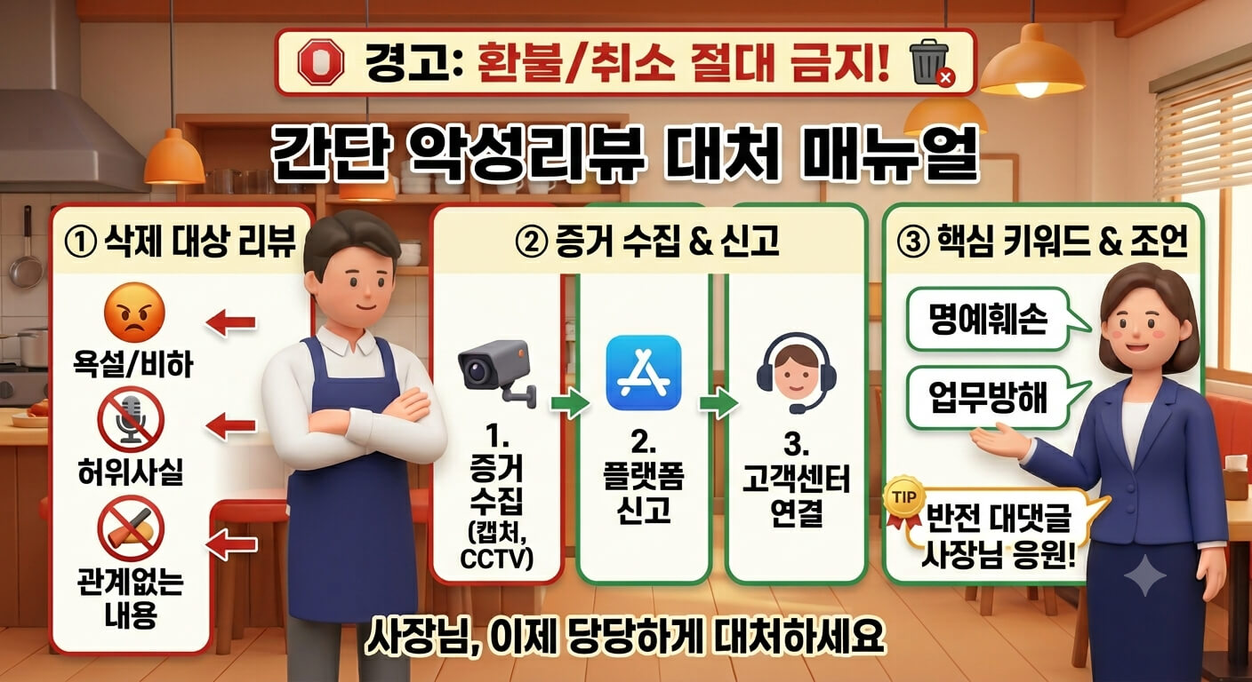 악성 리뷰 삭제 기준과 대처법